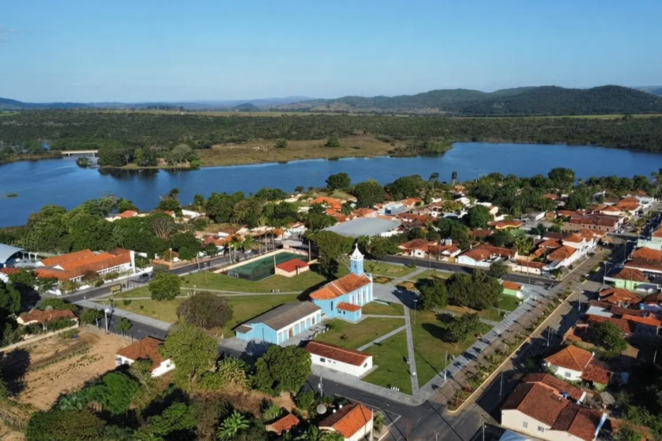 Vista aérea de Anhanguera de Goiás, a menor cidade do estado segundo Censo do IBGE