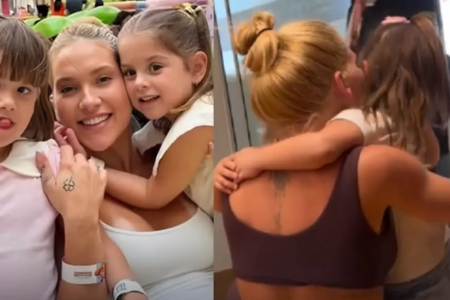 Virginia reencontra as filhas que são "forçadas a abraçar"; vídeo Virginia reencontra as filhas em Madri e web repercute