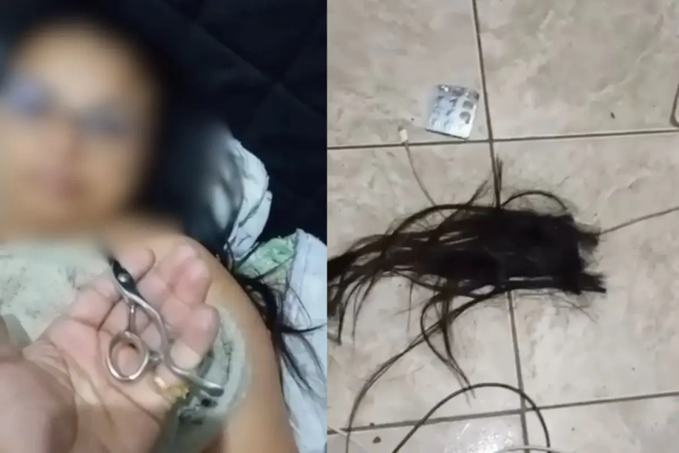 Homem agride, corta o cabelo da companheira e grava vídeo para humilhá-la em Goianésia (Foto: Polícia Militar)