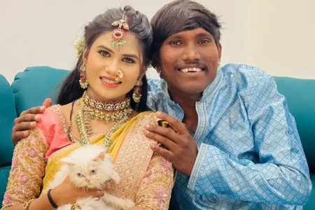 Após se casar com a prima, homem mais bonito da Índia vai ser pai fotos O galã Suraj Chavan anunciou que Sanjana espera o primeiro herdeiro