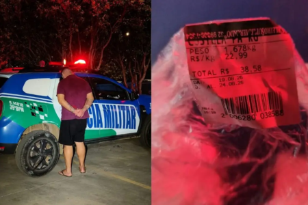 Nome em comprovante de pix leva homem a ser preso por furto em supermercado de Aparecida (Foto: Reprodução)