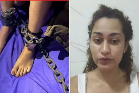 Emiliane Tâmara, que foi acorrentada pelo ex
