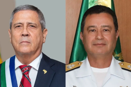 Walter Braga Netto e almirante Garnier, artífices do golpe (Foto: Divulgação)