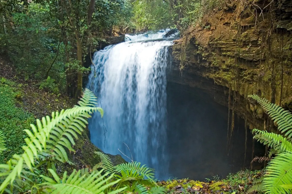 Cachoeira em Goiás surpreende ao esconder queda-d’água dentro de uma caverna Cachoeira do Funil, em Mambaí, ecoturismo em Goiás