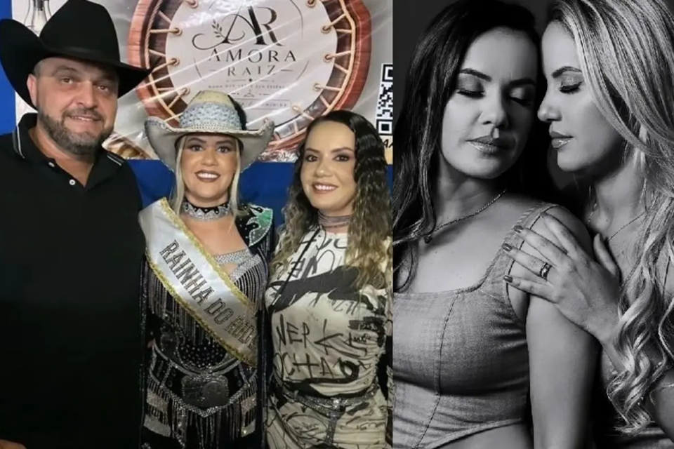 Lara e Laila Alves moram com Maycon Rueda e filhos em Montividiu Rainha de rodeio forma trisal com a irmã gêmea e agricultor em Goiás fotos