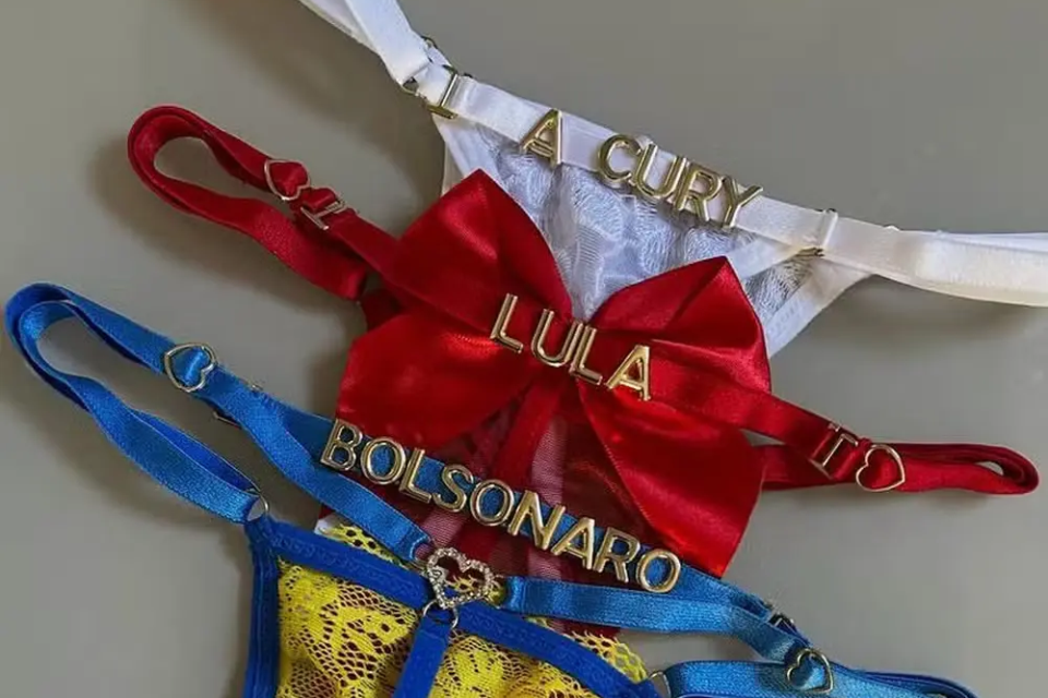 De Lula a Flávio Bolsonaro: calcinhas com nomes de candidatos viralizam; veja fotos