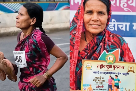 Mulher corre 3 km descalça para conseguir prêmio de R$ 160 e ajudar nos estudos das filhas Indiana não tinha treinamento nem tênis
