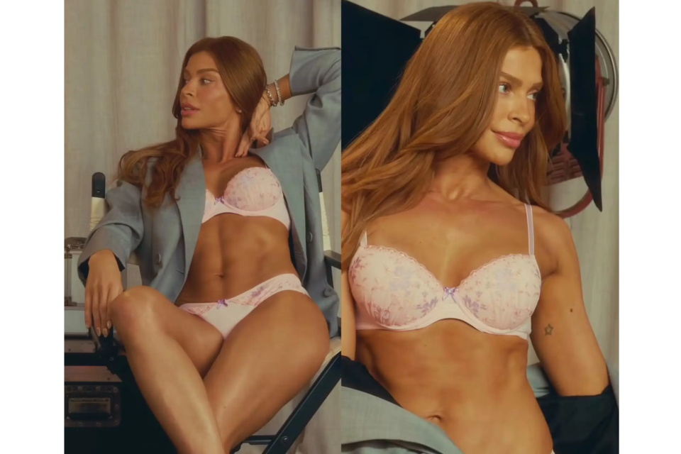 Grazi Massafera exibe abdômen trincado em fotos de lingerie; veja Atriz animou os fãs ao aparecer em ensaio de calcinha e sutiã