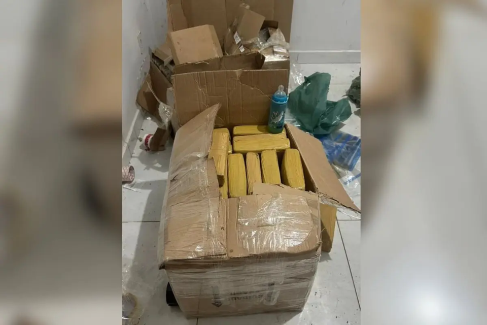 Apreensão de 200kg de drogas no Residencial Alphaville, em Goiânia (Foto: Rotam)