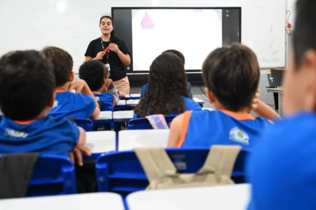 Nova metodologia de matemática começa a ser testada em escolas municipais de Goiânia (Foto: Alex Malheiros)