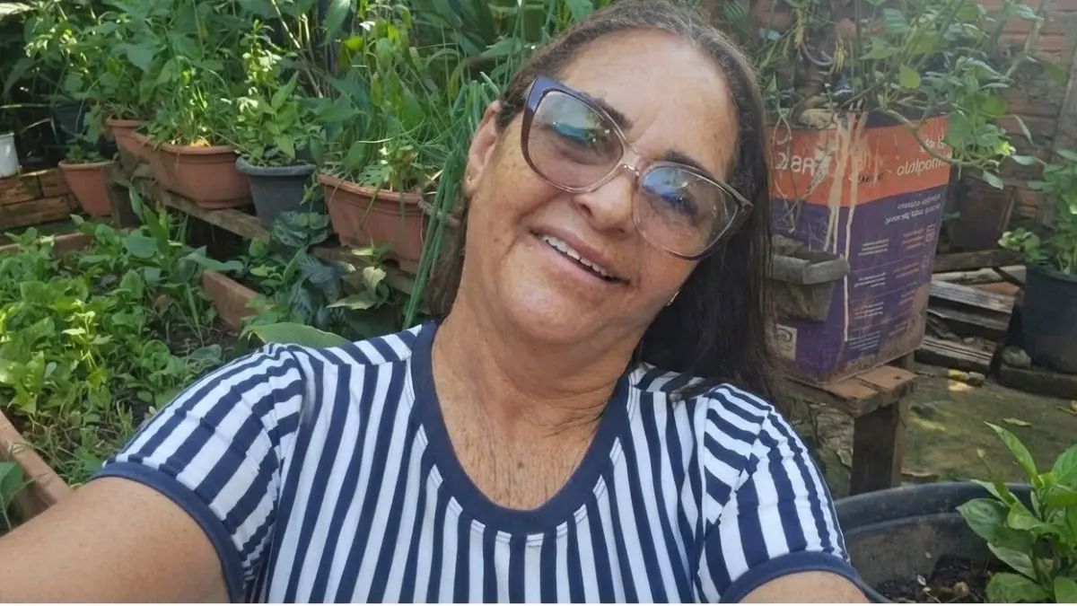 Maria Jaidete, de 63 anos, aparece em foto durante internação após ser atropelada em Goiânia