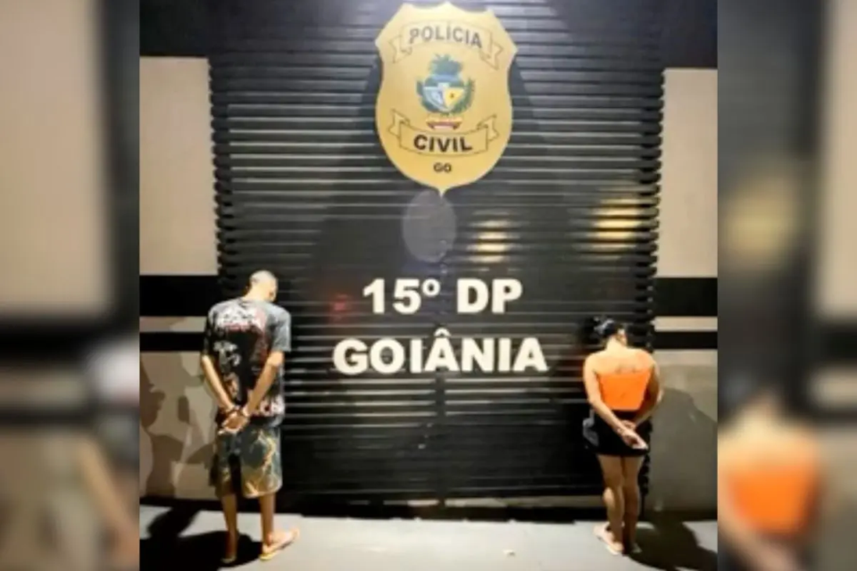Casal é preso suspeito de aplicar golpe do falso Pix em loja de alto-falantes em Goiânia (Foto: Polícia Civil)