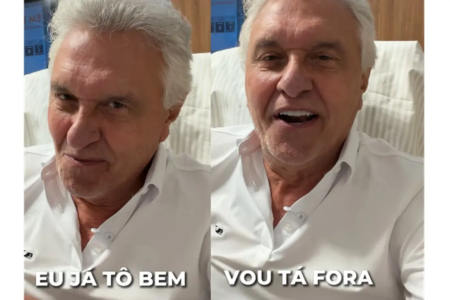 Caiado diz que está se recuperando de pneumonia e prevê alta neste domingo (13) Governador pretende retomar a agenda na segunda-feira (14)