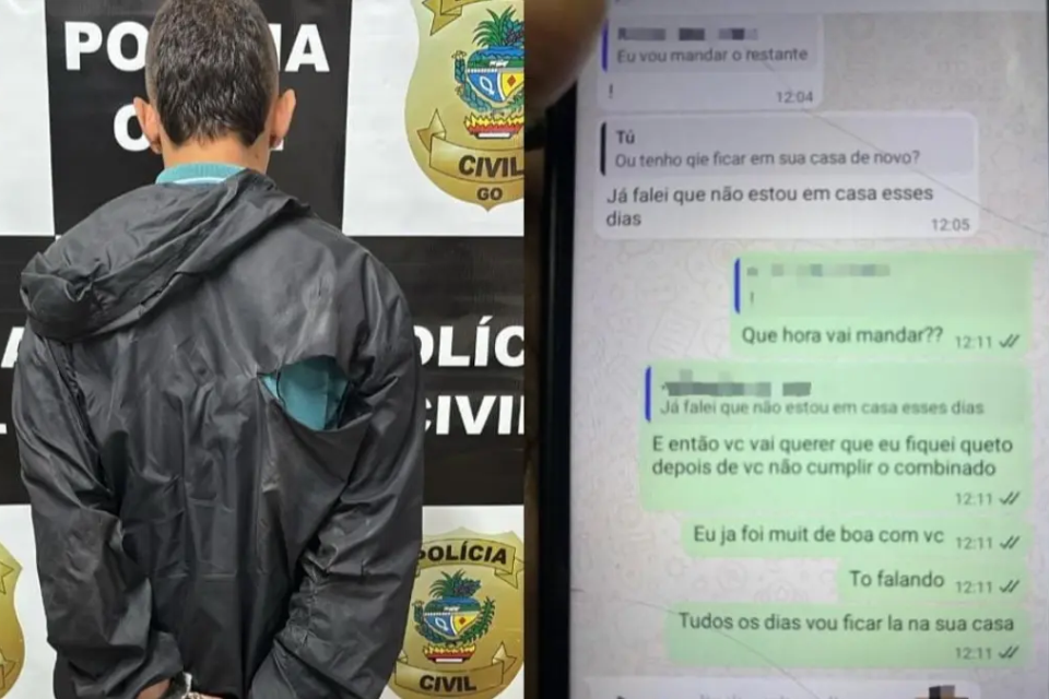 Agiota ameaçando mulher - (Foto: reprodução)