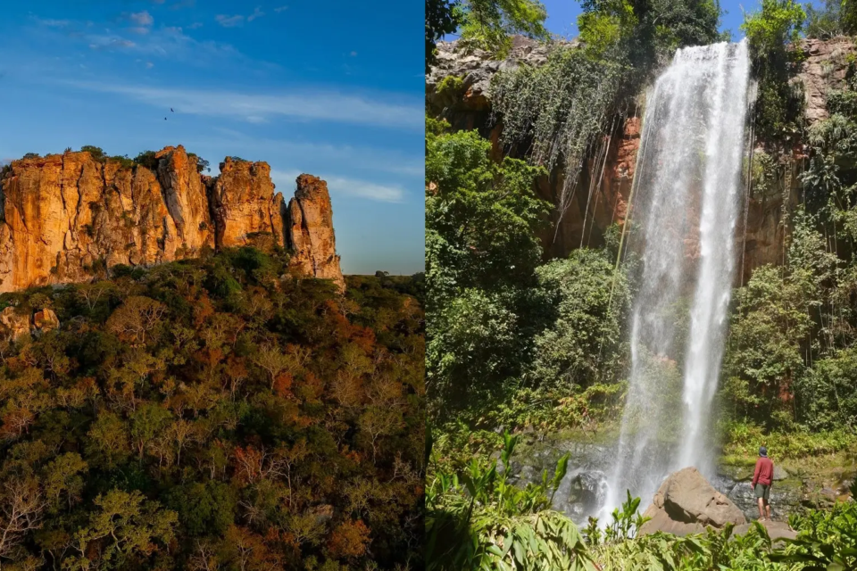 cachoeiras grutas pinturas rupestres sítios arqueológicos Serranópolis Goiás: melhores pontos turísticos como chegar onde comer se hospedar