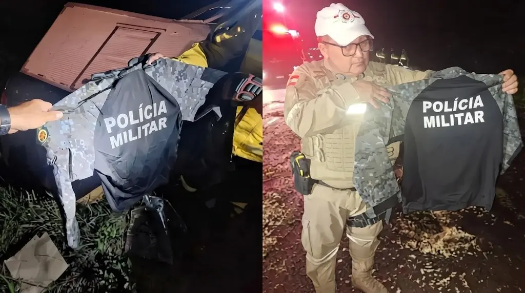 Fardas da PMGO foram furtadas após acidente em SC