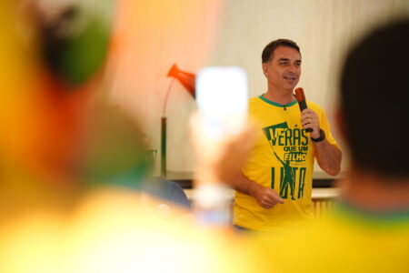 Candidato à presidência Flávio Bolsonaro