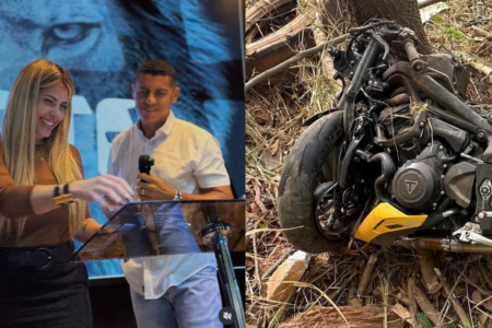 Tenente aposentado da PM e esposa morrem em acidente de moto (Foto: Reprodução)