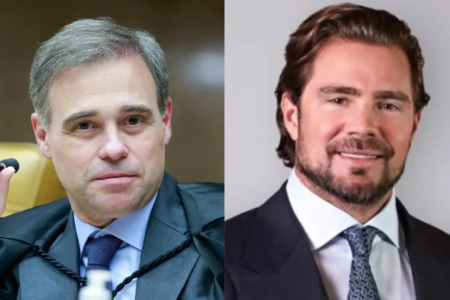 Ministro André Mendonça e o ex-banqueiro Daniel Vorcaro (Foto: Divulgação)