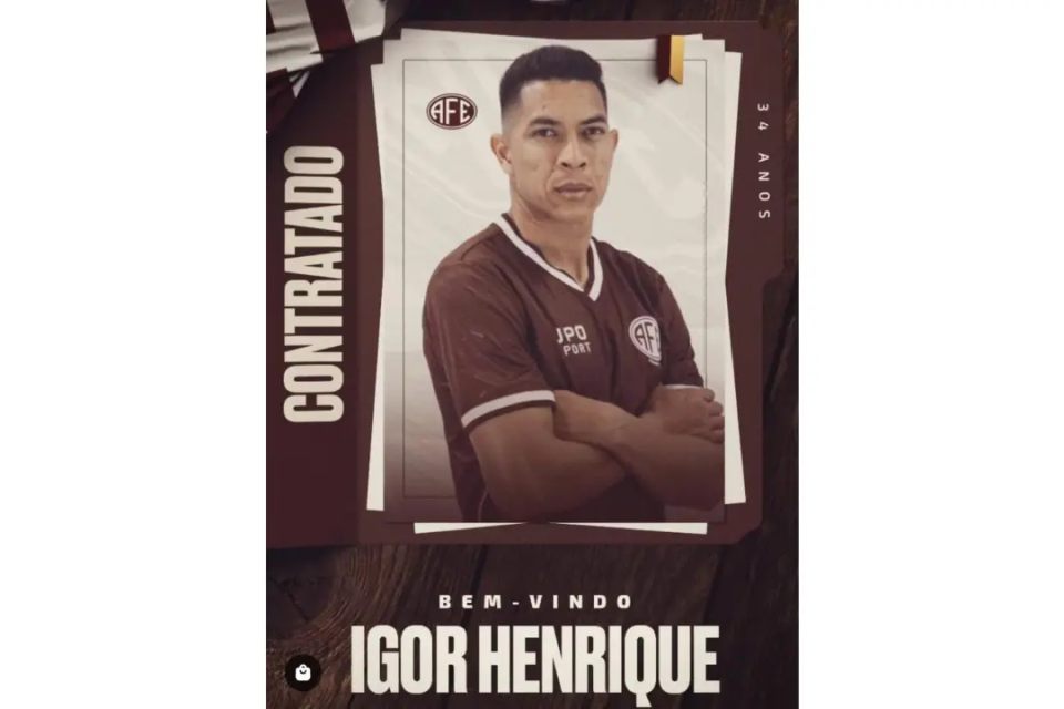 Igor Henrique é anunciado pela Ferroviária-SP