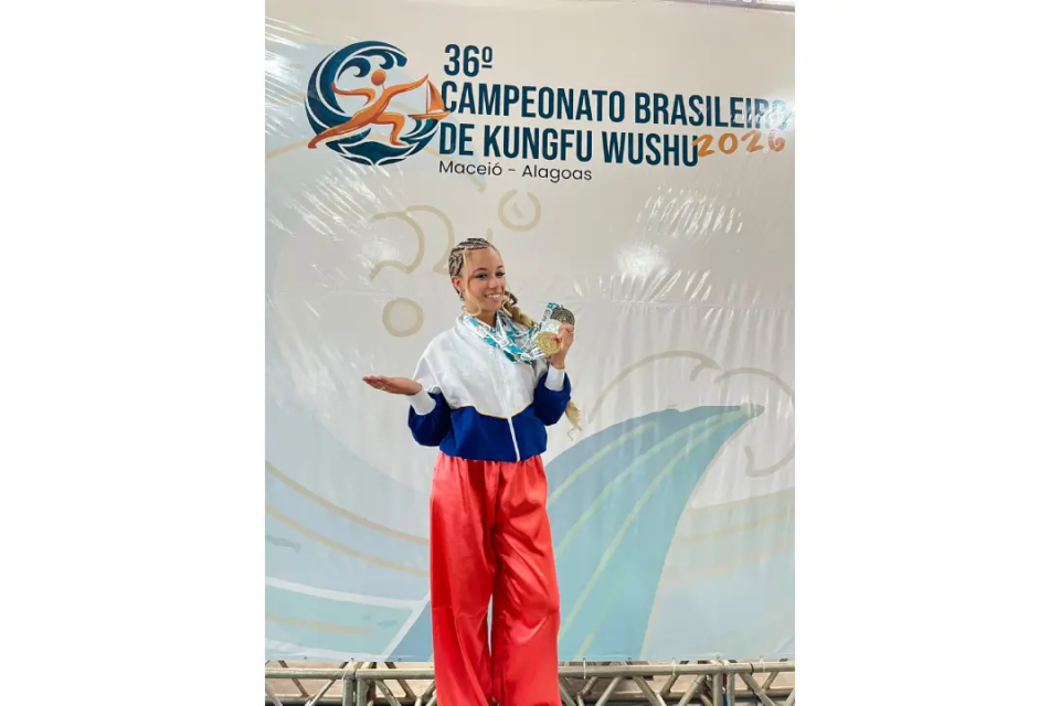 Liandra Guedes conquista três medalhas no Brasileiro de Kungfu