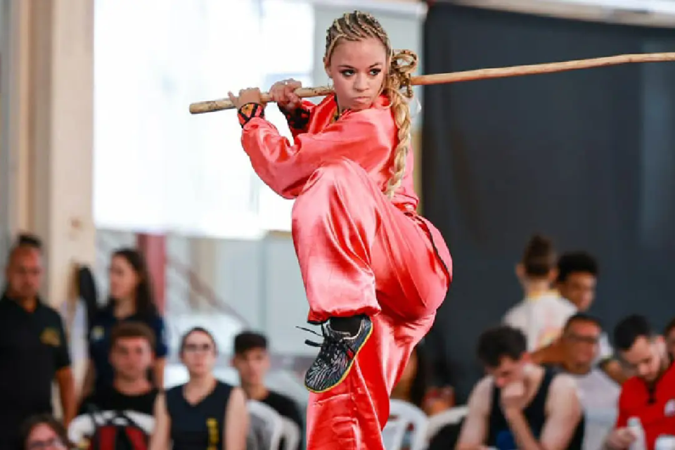 Liandra Guedes no Brasileiro de Kung Fu