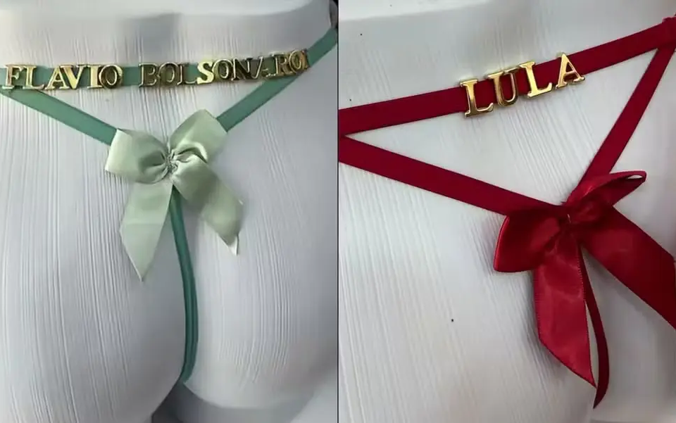 De Lula a Flávio Bolsonaro: calcinhas com nomes de candidatos viralizam; veja fotos