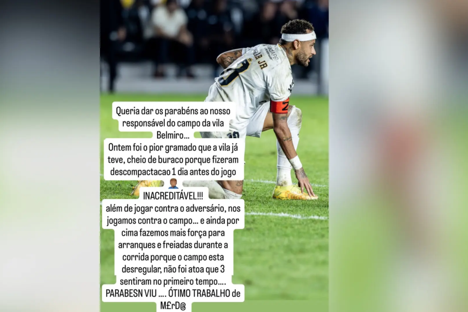 neymar critica gramado