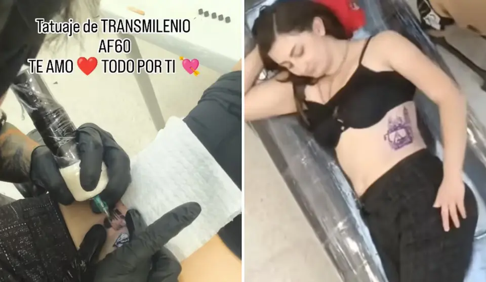 Mulher se casa com ônibus, faz tatuagem e vira faxineira para ficar perto do amor; veja fotos Yeline teme perder o amor da sua vida
