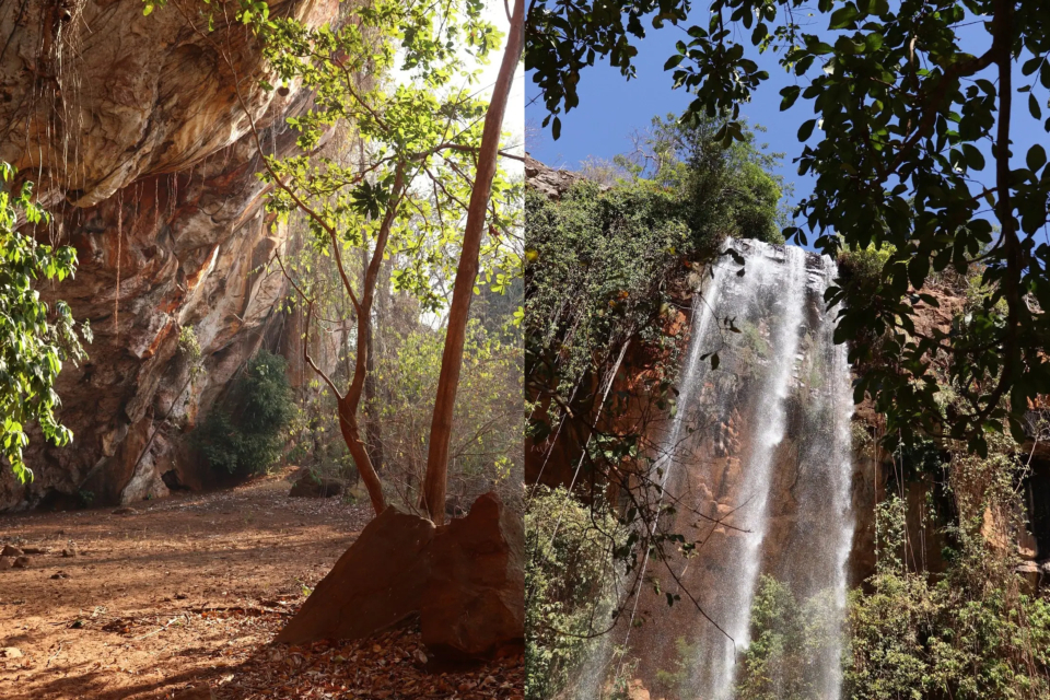 cachoeiras grutas pinturas rupestres sítios arqueológicos Serranópolis Goiás: melhores pontos turísticos como chegar onde comer se hospedar
