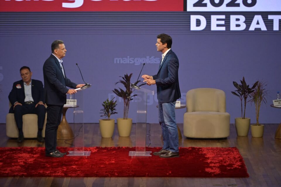 Marconi Perillo e Daniel Vilela protagonizaram o embate mais tenso da noite. (Foto: Jucimar de Sousa)