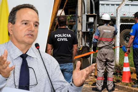 William Ludovico foi preso pela primeira vez em fevereiro, também por furto de energia (Fotos: divulgação/Câmara de Aparecida e PCGO)