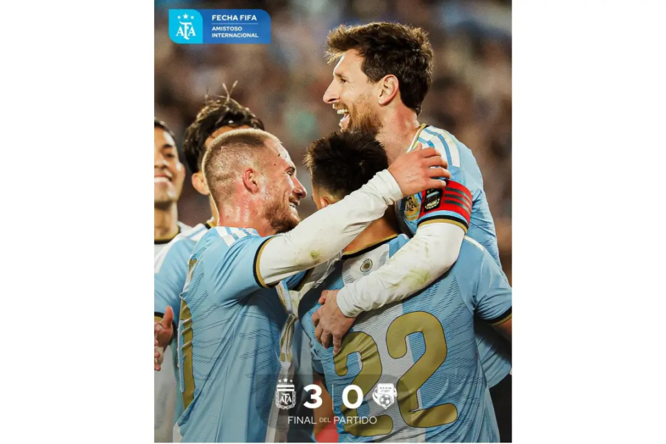 Argentina goleia Benin na despedida de Messi