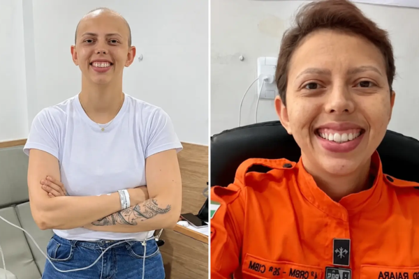 Bombeira Raiara, que enfrentou quimioterapia durante curso de formação militar em Goiás