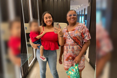 Yanne (esquerda) espera que o ex-companheiro de sua mãe (direita), que a matou, seja condenado no julgamento marcado para novembro (Foto: arquivo pessoal)