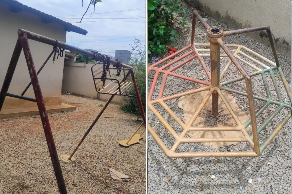GCM encontrou brinquedos quebrados em creche clandestina que foi fechada em Aparecida de Goiânia (Foto: GCM de Aparecida)