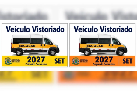 Selo será colocado na parte interna do para-brisa, mas a compra dos adesivos não significa que 600 veículos já foram aprovados (Foto: Prefeitura de Goiânia)