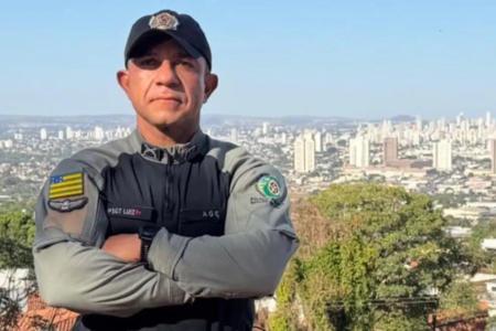 Sargento Luiz Eduardo Carvalho e Silva, da Polícia Militar de Goiás, que socorreu uma menina atingida por comida quente e impediu um possível atropelamento de outra criança