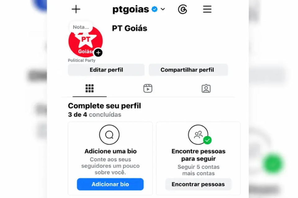 Perfil do PT em Goiás - (Foto: reprodução/redes sociais)
