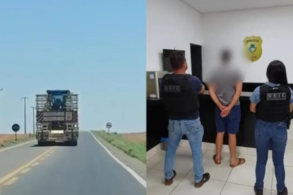 Caminhoneiro foi preso em flagrante - (Foto: reprodução/PC)