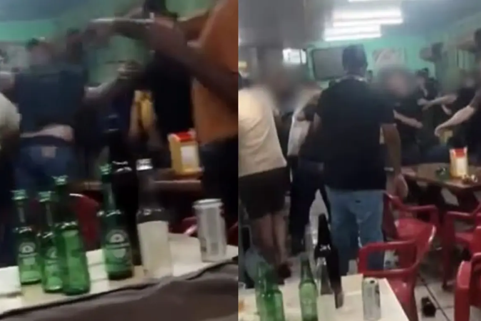 Gravação de clipe termina em briga generalizada em bar de Hidrolândia; assista ao vídeo João Gustavo & Murilo e do cantor Garoto da RP