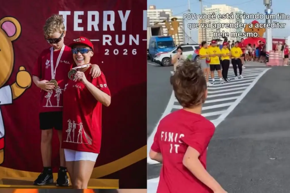 Mãe corre atrás do filho