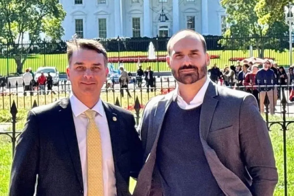 Eduardo e Flávio Bolsonaro (Foto: Reprodução)