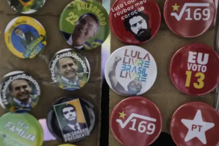 Broches Lula Bolsonaro