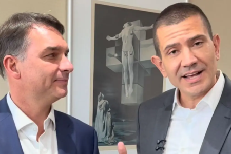 Flávio Bolsonaro e Douglas Ruas
