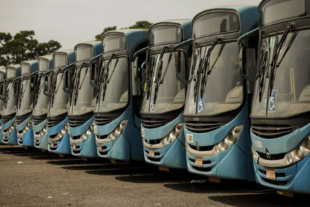 Frota de ônibus em Salvador, na Bahia