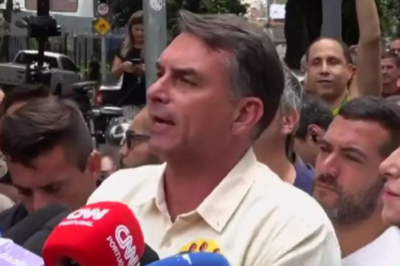 Candidato a presidente Flávio Bolsonaro