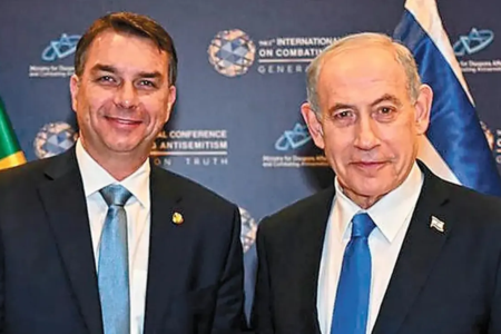 Netanyahu liga para Flávio Bolsonaro e o convida a visitar Israel: 'Renovar profunda amizade' Por sua vez, Flávio convidou o primeiro-ministro