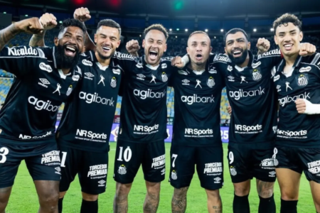 neymar e quinteto do santos