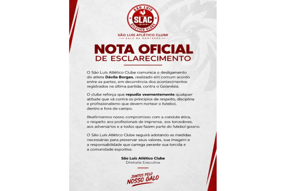 Luís rescinde